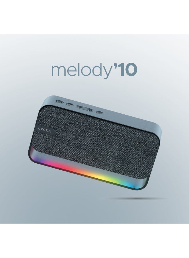 LYCKA Melody 10 Bluetooth Speaker | 12W Powerful Sound | RGB Light | Dual Pairing | FM Radio - Image 1